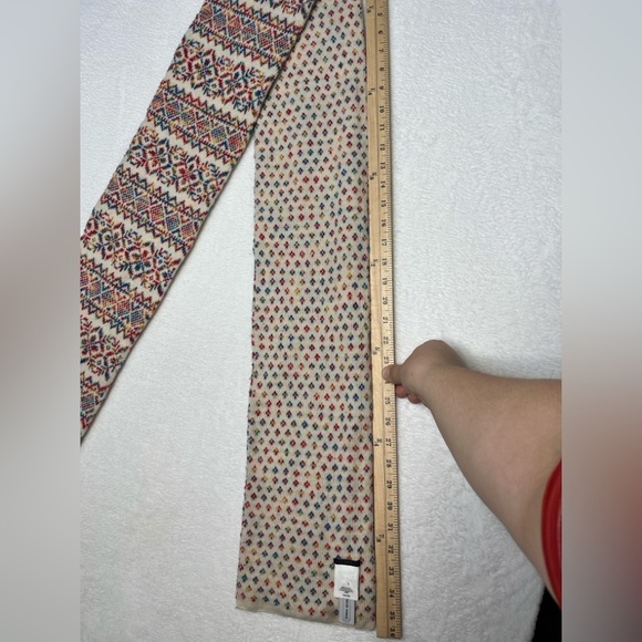 J. Crew Wool Fair Isle Scarf Winter Ski Multicolor PreppyGossip Girl Aspen Layer - Picture 10 of 10